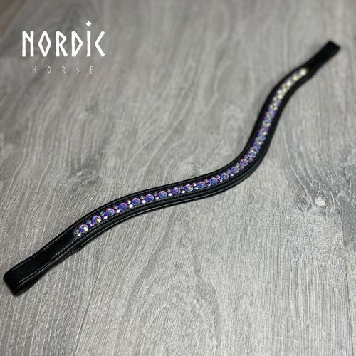 Stirnriemen Hot Fix Stone von Nordic Horse farbwechselndes lila