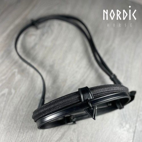 Komb. Nasenriemen mit schwarzem Glitter von Nordic Horse