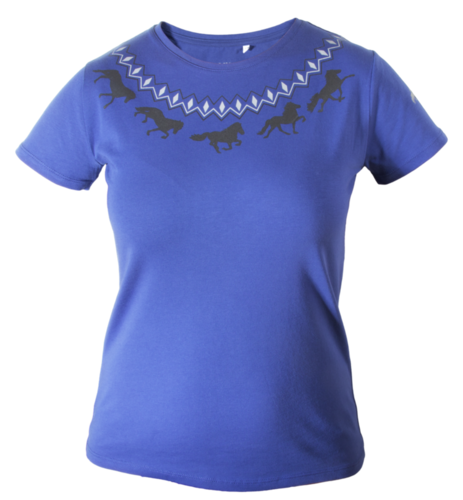 Damen T-Shirt  Gæðingur  in blau